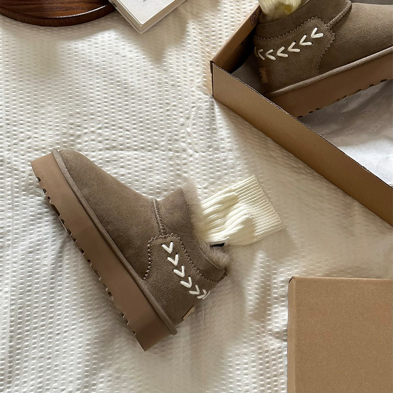 Tazz Slippers tasman fur slides classic ultra mini platform boot Suede Shearling Disquette Slipper womes shoes Ankle mules winter booties