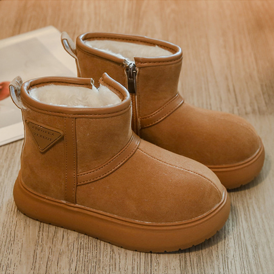 Girls Boots Kids Toddler Fashion Winter Warm Plush Snow Boots Walkfashion for Boys Child Size 26 - 36 W1161