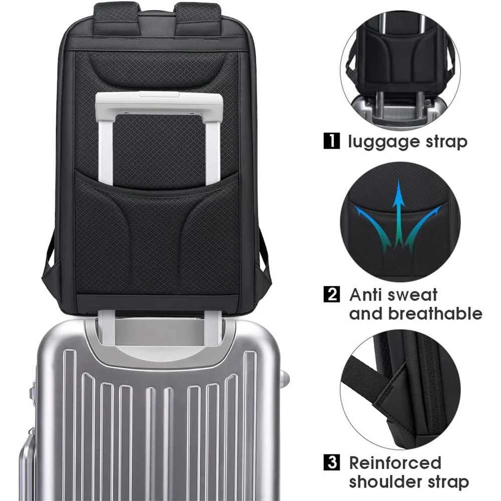 BANGE Business Backpacks Laptop 156 inch Multifunctional WaterProof Big Capacity Daily Work Male Backpack School Bag Mochila W251025