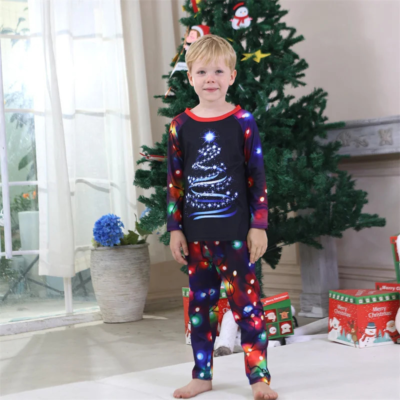 Christmas Family Matching Sets Father Mother Children Cartoon PajamasPants 2Pcs Xmas ParentChildren Homewear Clothes Suit 251023