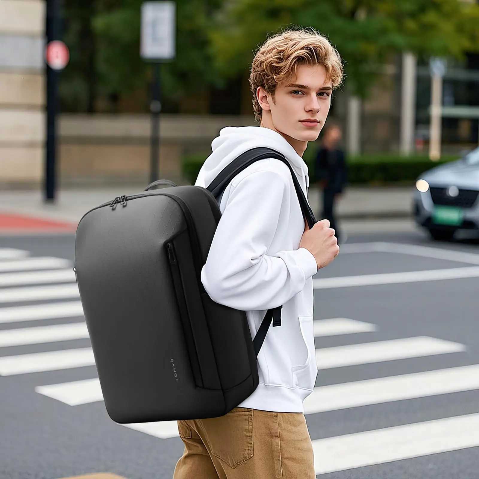 BANGE New Casual MultiPockets Big Capacity Daily 156inch Laptop Light Waterproof For Business Trip Roomy Men Backpack with YKK W251025