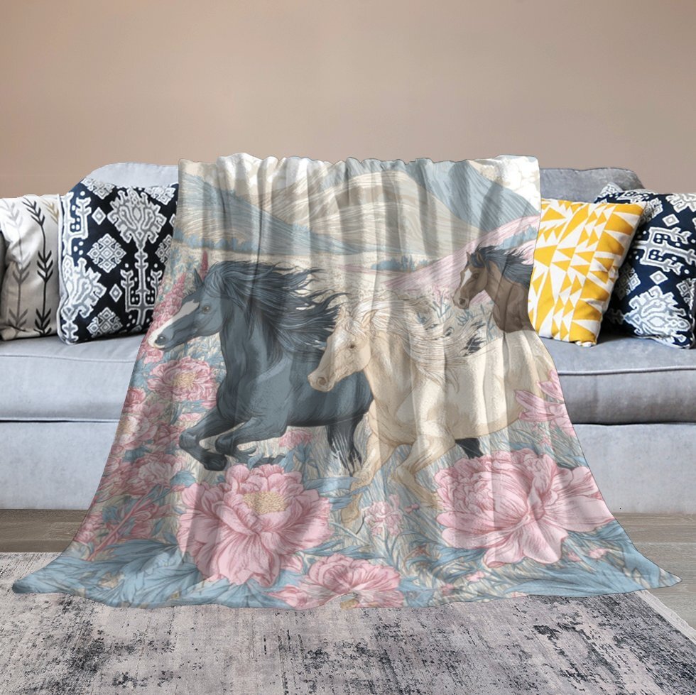 H Designer Horse blanket blanket throw cashmere vibration blanket copert Home Travel Throw Summer Air Conditioner Beach home bedding blankets throws H