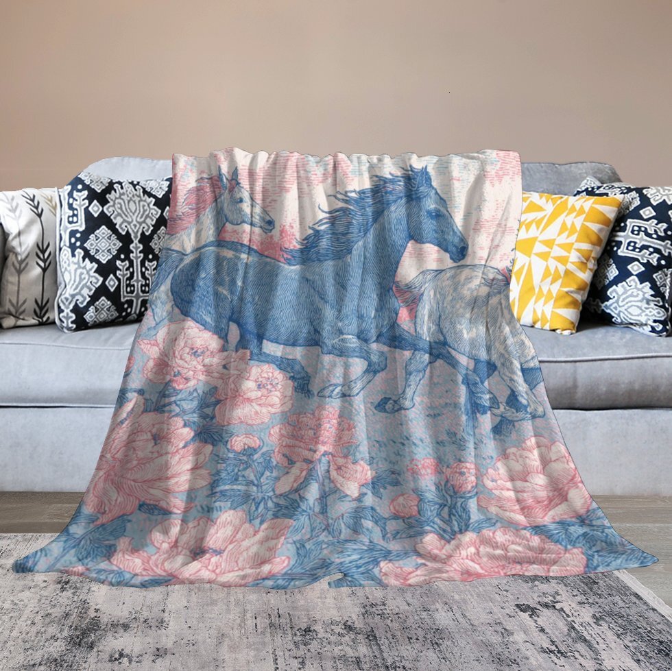 H Designer Horse blanket blanket throw cashmere vibration blanket copert Home Travel Throw Summer Air Conditioner Beach home bedding blankets throws H