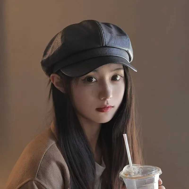 Beret 2025 autumn and winter new retro octagonal hat newsboy hat looks small on the face Y251025