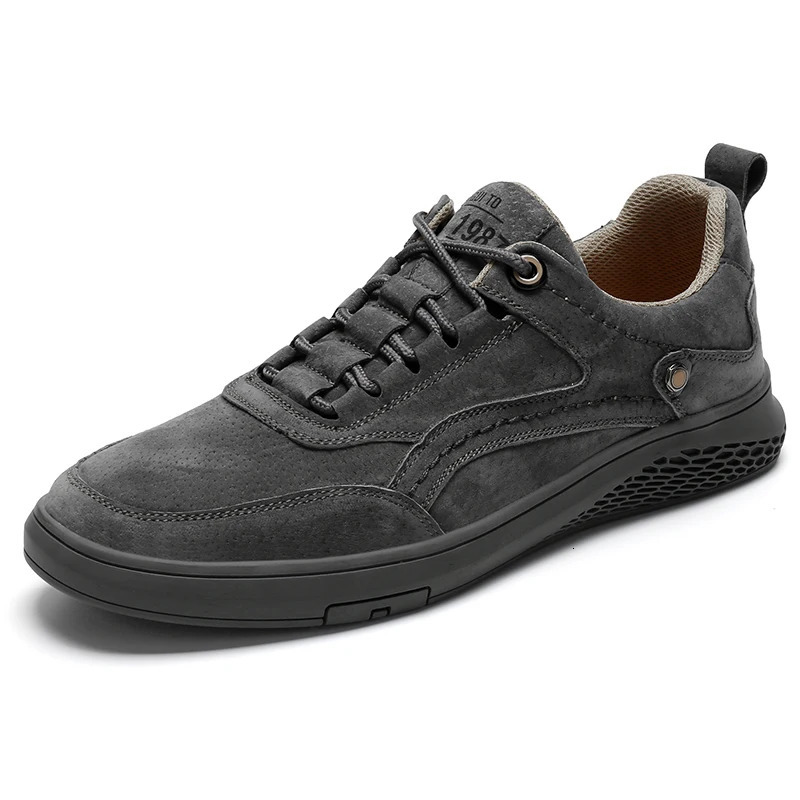 Four Season Shoes Fashionable Leather Surface and Oil Resistant Casual Shoes Breathable Lace Up Comfortable Driving Shoe 251023