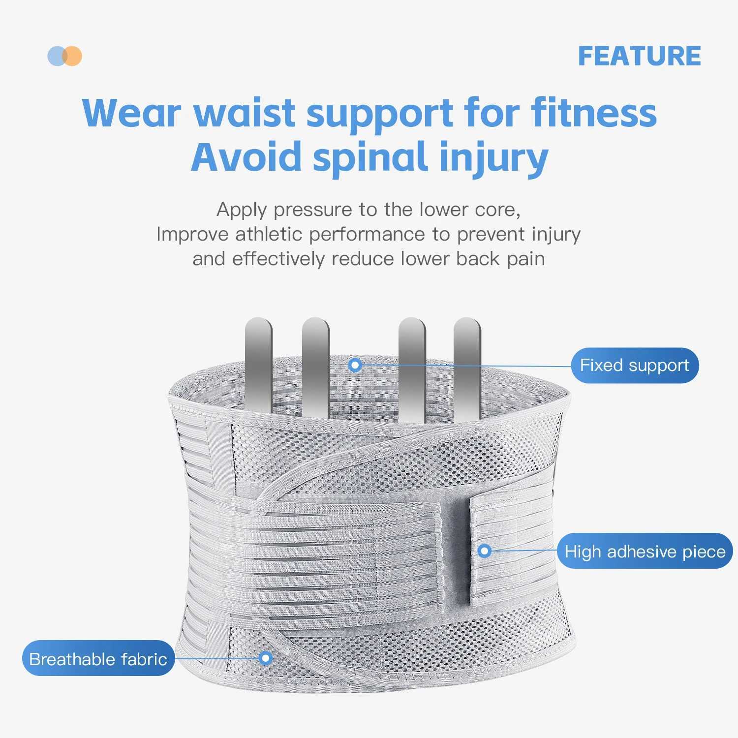 Sports Waist Belt For Men And Women Dual Pressure Fitness Breathable Abdominal Belt Lumbar Support Lumbar Support Lumbar Support Y251025