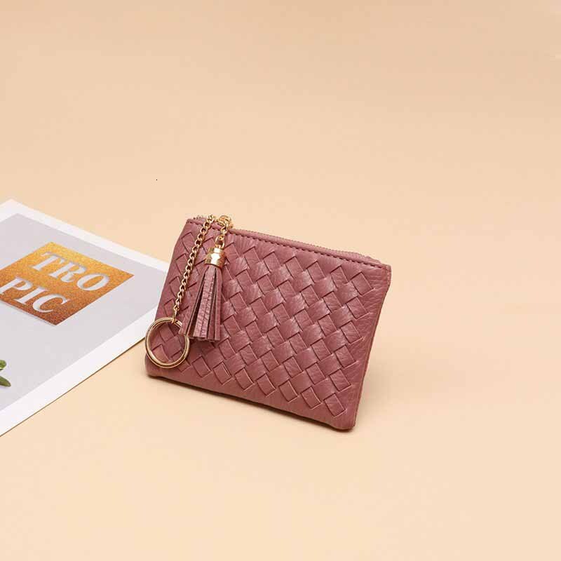 Luxury Brand Designer Bag Spring Summer New Zipper Small Coin Purse Simple Solid Color Lightweight Card Holder Handwoven Bag Cute Exquisite Women'