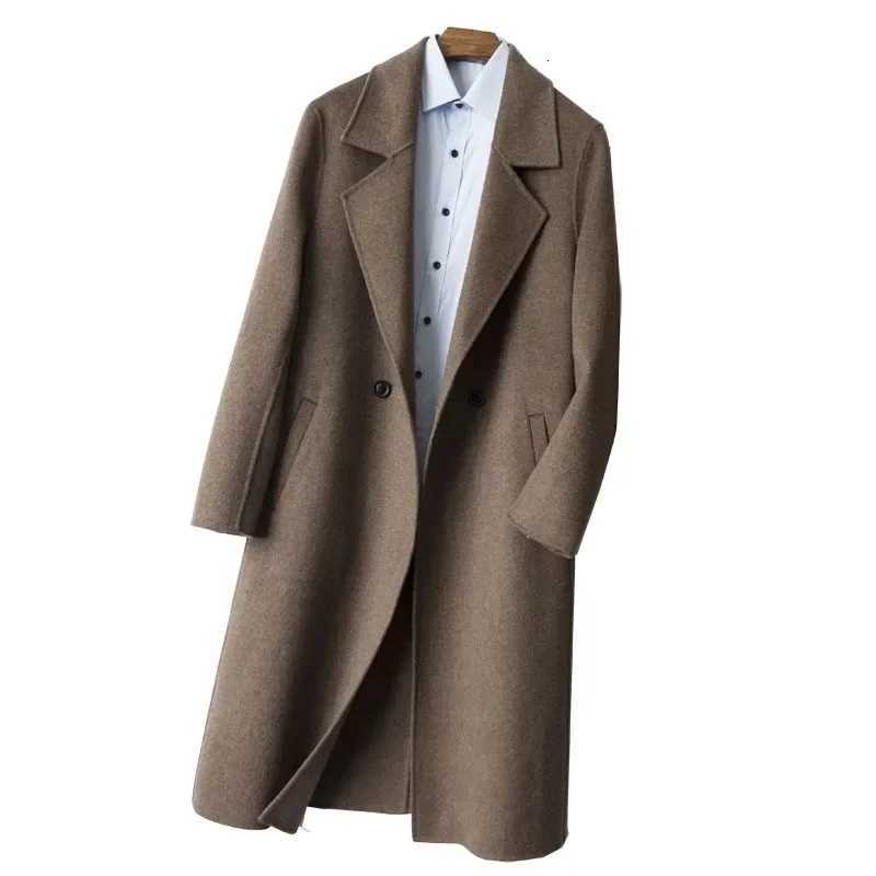 MRMT 2025 Brand New Pure Wool DoubleSided Woolen Coat Mens Long OverTheKnee DoubleSided Cashmere Coat Suit Collar WoolenT251025