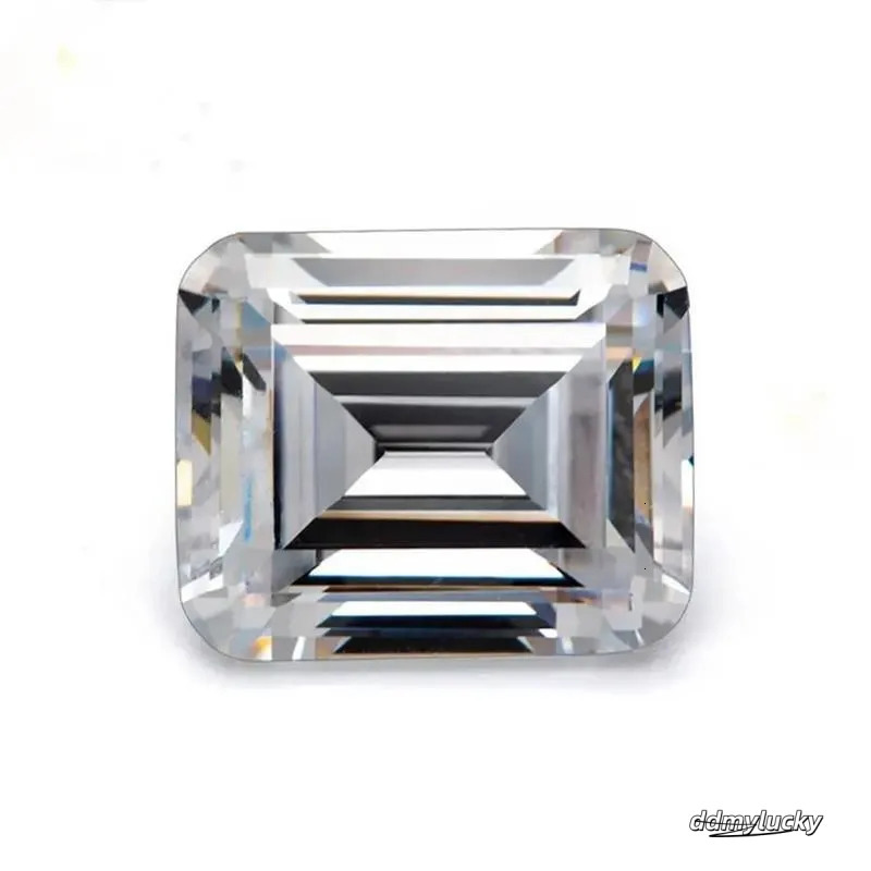 10K Vvs2 - D White Gold Emerald Cut Moissanite Engagement Solitaire Dia Wedding For Women Bridal Ring Ddmylucky