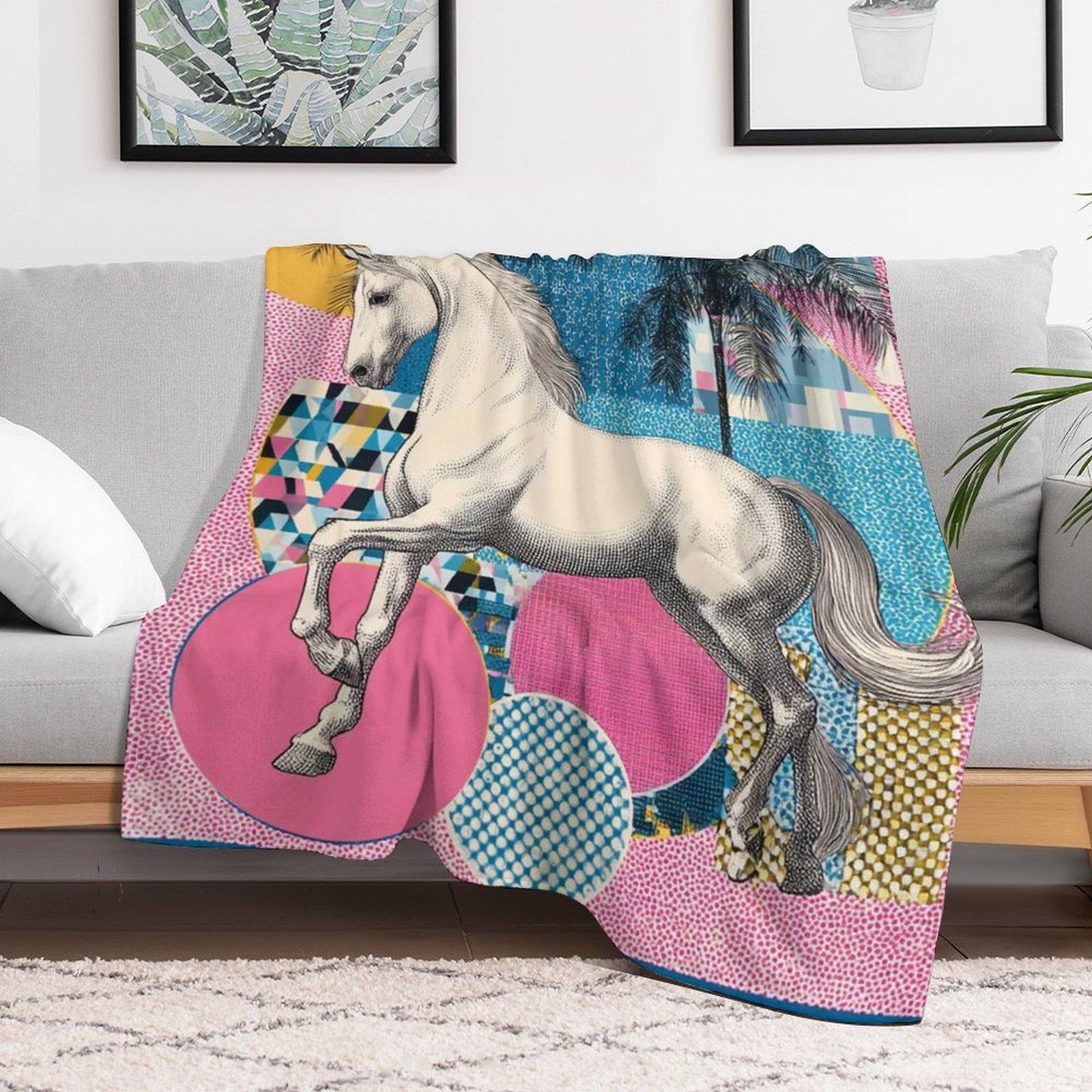 H Designer Horse blanket blanket throw cashmere vibration blanket copert Home Travel Throw Summer Air Conditioner Beach home bedding blankets throws H