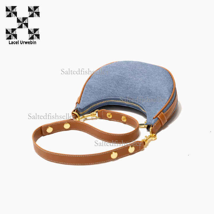 Lacel Urwebin Designer New Fashion Commuter Handbag, Casual Cowboy Bag Striped Crossbody Bag Versatile Trendy Splicing Zipper Shoulder Bag Small Squar