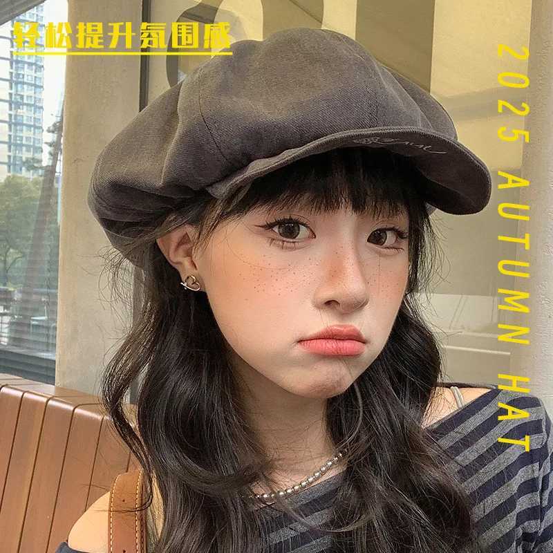 Embroide Cloud Octagonal Hat For Girls Cute And Age ucing Baby Hat Autumn New Versatile Beret Boina Hat Cute 4m892 Y251025
