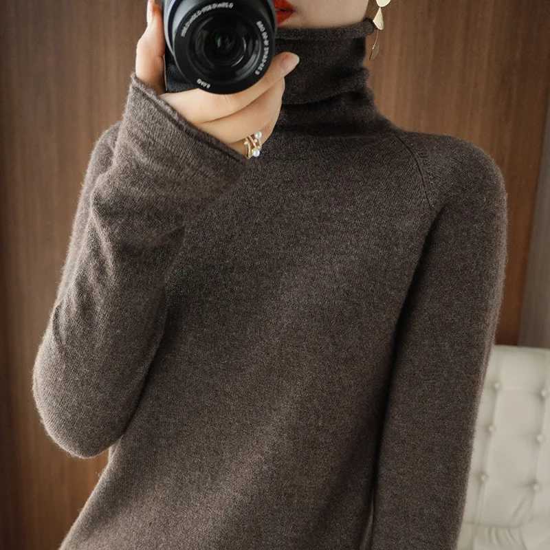 Autumn Winter Women Sweaters Turtleneck Long Sleeve Solid Slim Fit Basic Knit Tops Warm Bottoming Shirts High Strecth PulloversT251025