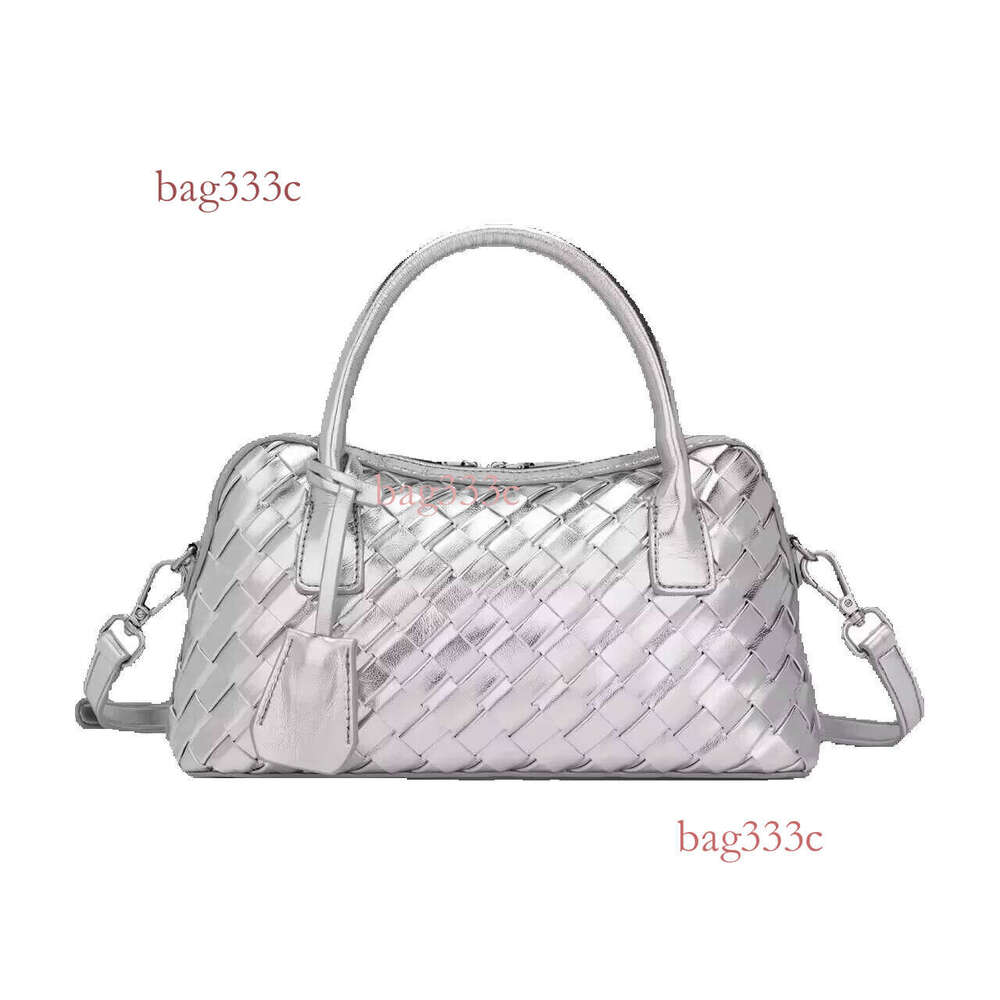 Bao Die Jia New Handmade Woven Bowling For Women Fashionable Versatile Commuting High-End Feel Single Shoulder Crossbody Bag Cowhide Woven Bag