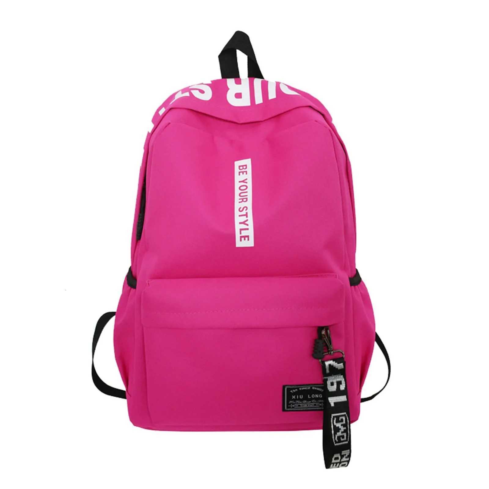 Fashionable Lightweight Student Backpack Customizable Casual Dualshoulder Bag Arc Shoulder Strap Polyester Lining Oxford W251025