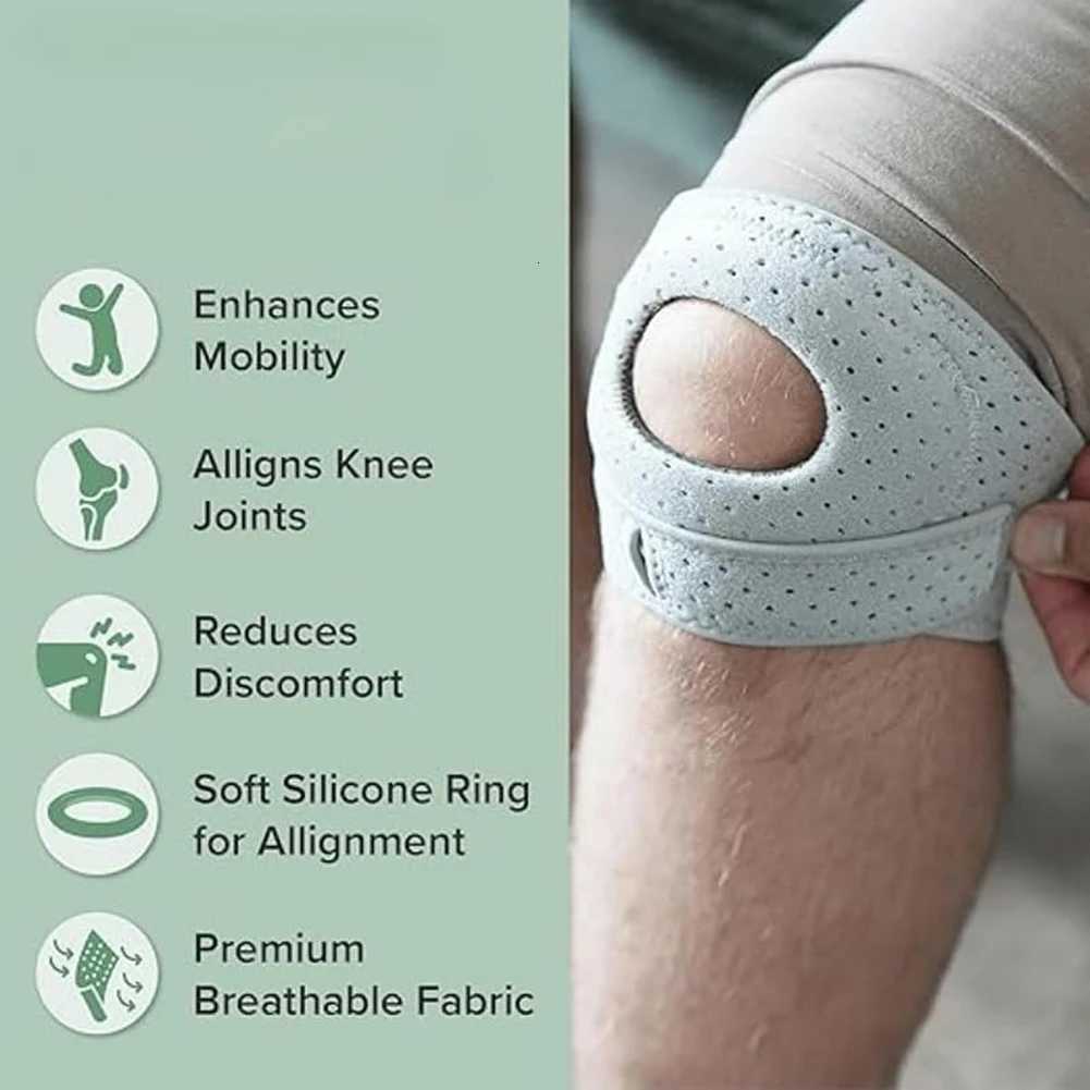 Patella Knee Support Adjustable Knee Compression Sleeve Patella Tendon Knee Strap for Basketball Volleyball Squats Y251024
