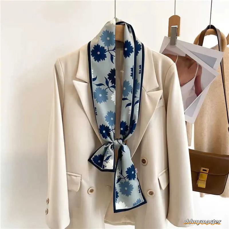 Elegant Oblong Silk Feel - Versatile Hair Accessory, Lightweight Neck Scarf For Women, Fashionable Bag Ribbon Ddmymaster