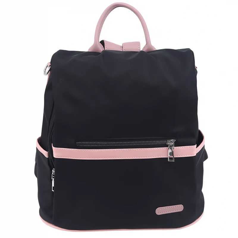 Casual Oxford Backpack Women Black Waterproof Nylon School Bags For Teenage Girls High Quality Fashion Travel Tote Packbag W251025