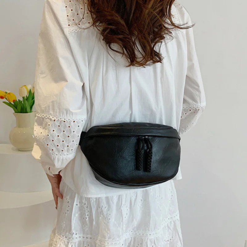 Crossbody Chest Bag High quality soft Leather Women Waist Bag Fashion Fanny Pack Lady Shoulder Bags Phone Purse 251023