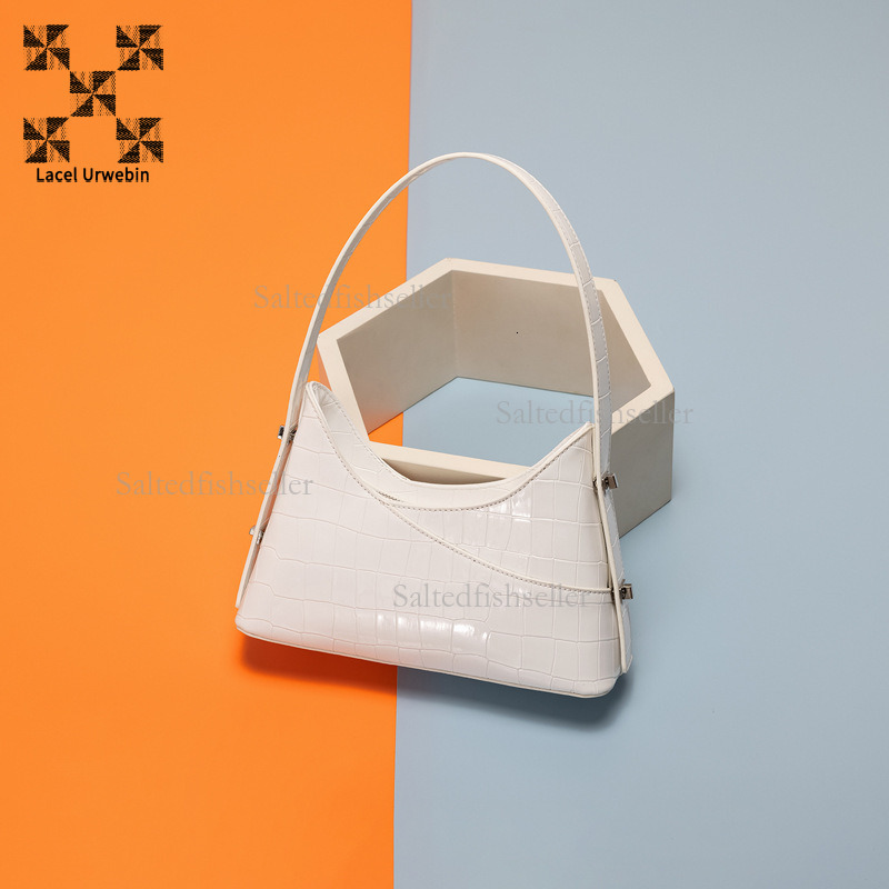 Lacel Urwebin Designer Summer New Luxury Handbag Trendy Fashion Underarm Small Square Bag French Crocodile Pattern Single Shoulder Crossbody Bag