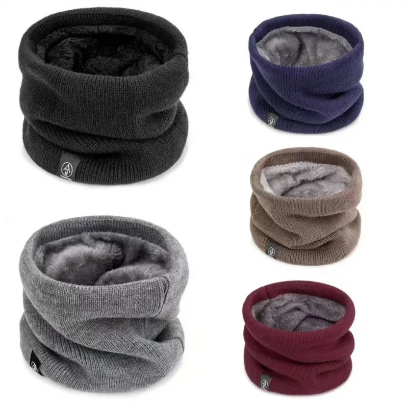 Unisex Thermal Fleece Lined Neck Warmer Tube Scarf Gaiter for Cycling Outdoor Minimalist Solid Knit Windproof 251020