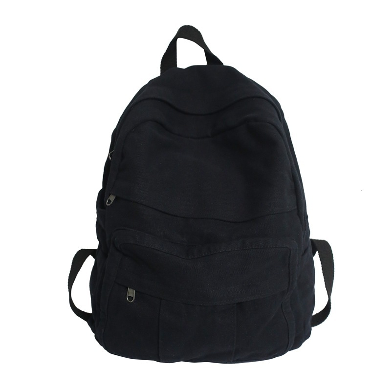 New high school retro designer backpack, retro washed canvas unisex backpack, old-fashioned student backpack