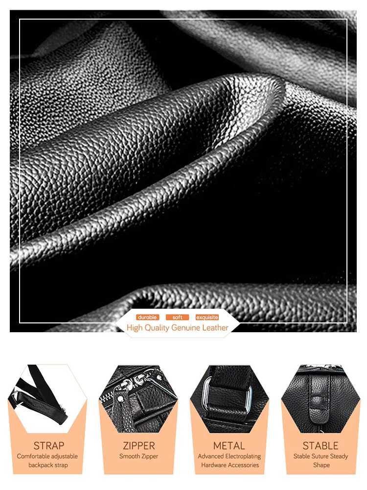 Zency Travel Backpacks Women 100 Genuine Leather Preppy Style For Girls Fashion Knapsack Large Capacity Many Pockets Rucksacks W251025