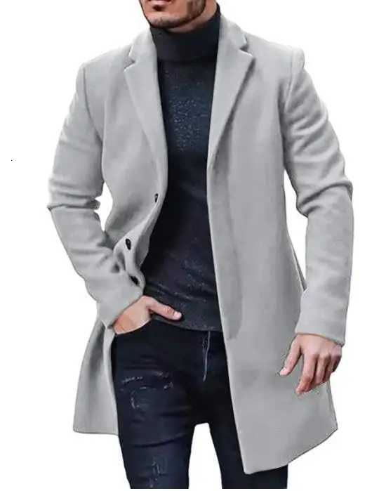 Mens Coat 2025 New Woolen Coat Trench CoatT251025
