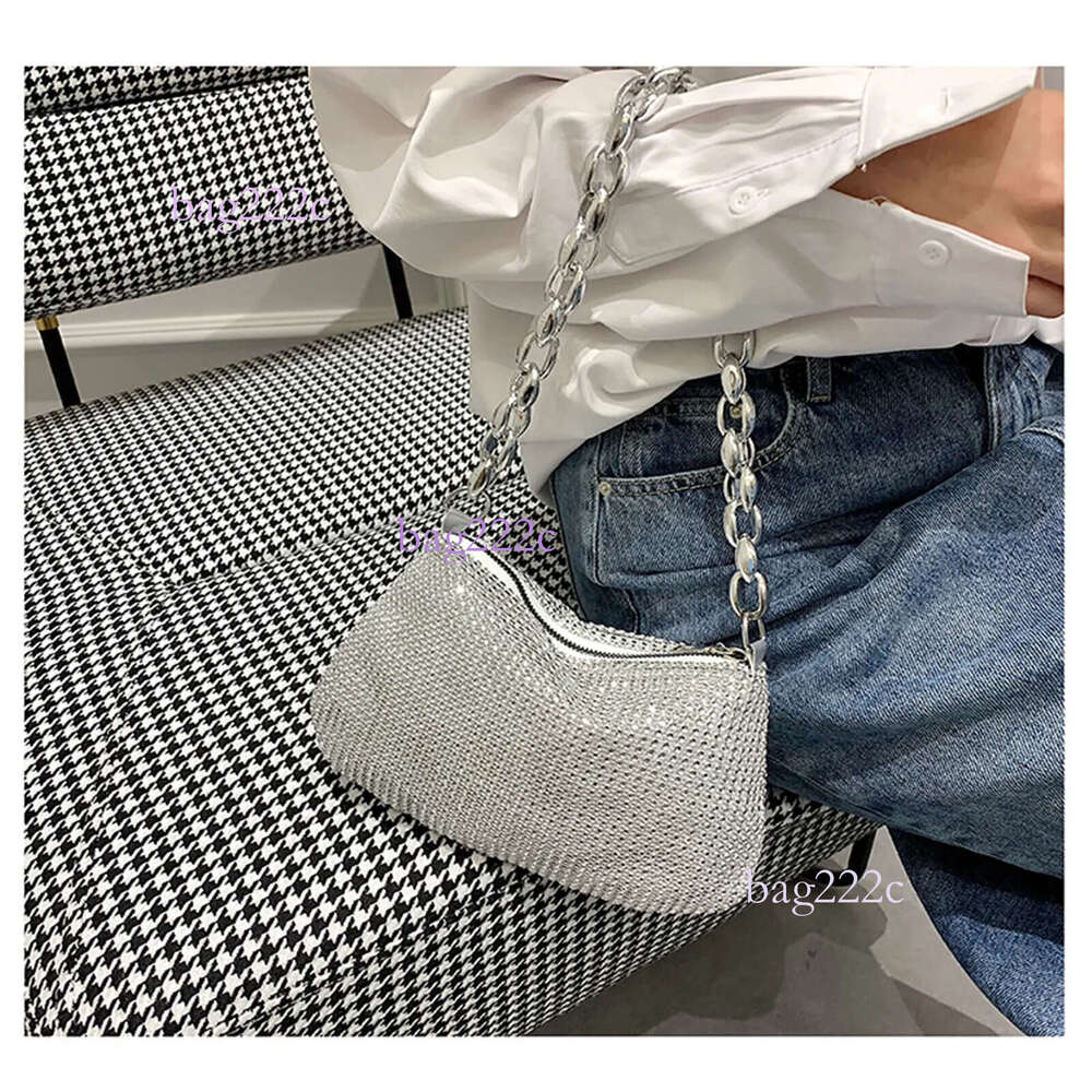 Women Evening Clutch Bag Fashion Rhinestone Tote Shiny Dinner Party Wedding Designer Shoulder Underarm Bags Purses H7.8#13.5