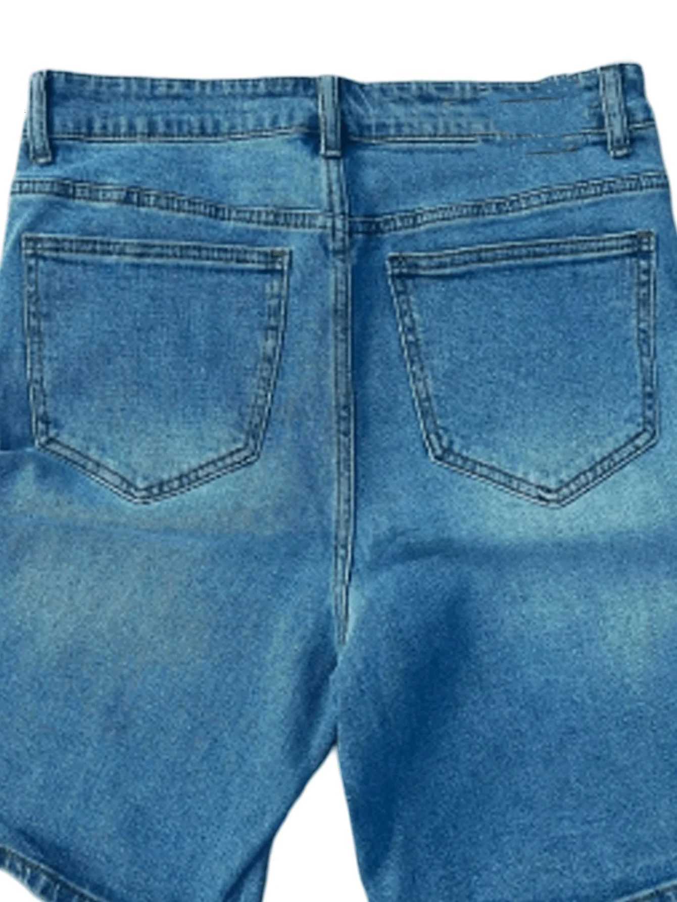Jean Shorts for Men Y2k Hip Hop Shorts Graphic print ShortsXJ251025