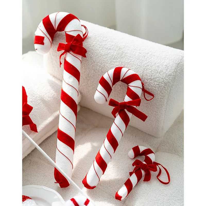 Christmas Candy Cane Hanging Ornaments Lollipop Christmas Tree Hanging Ornaments Christmas Crafts Crutches Indoor Outdoor Props C251024