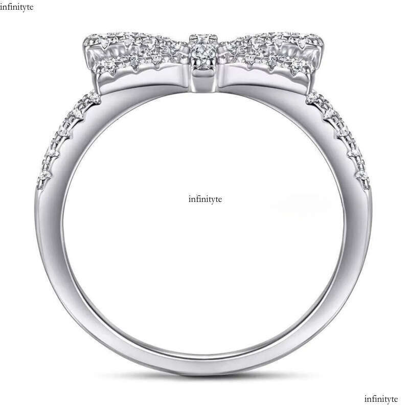 Custom Butterfly Shape Ring Moissanite or Zircon Gold Plated Jewelry Sterling for Woman Rings Sier