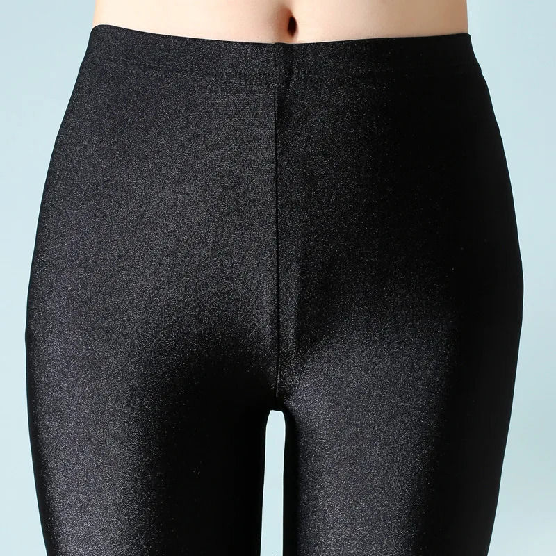 lady size XL high waist stretched cashmere leggings female autumn winter bright black legging step foot slim fit pencil pants 251018