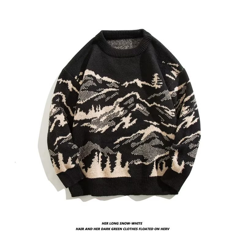 Men's Sweater Spring Autumn Creative Knitted Pullover Harajuku Style Loose Cool Designer Sweater Pullover Sweater Jacket