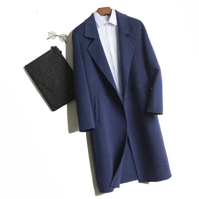 MRMT 2025 Brand New Pure Wool DoubleSided Woolen Coat Mens Long OverTheKnee DoubleSided Cashmere Coat Suit Collar WoolenT251025