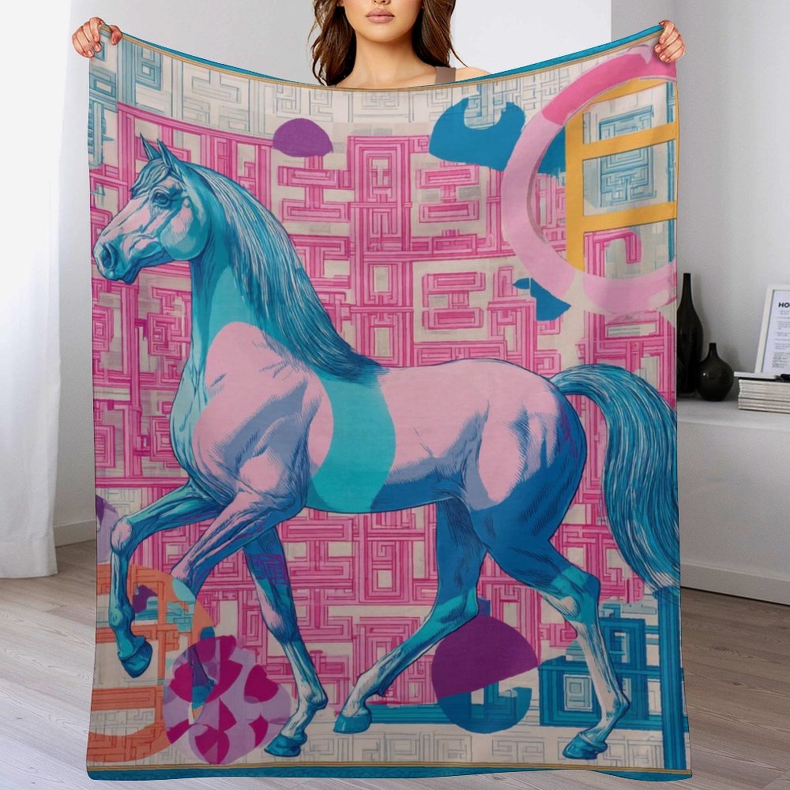 H Designer Horse blanket blanket throw cashmere vibration blanket copert Home Travel Throw Summer Air Conditioner Beach home bedding blankets throws H