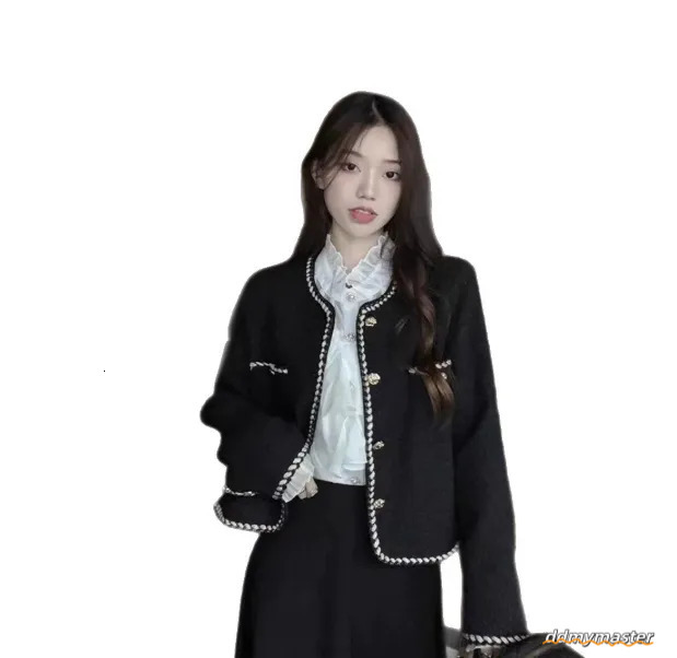 Elegant Tweed Cropped Jacket - Women's Vintage Quilted Coat For Commute & Winter Outwear Ddmymaster