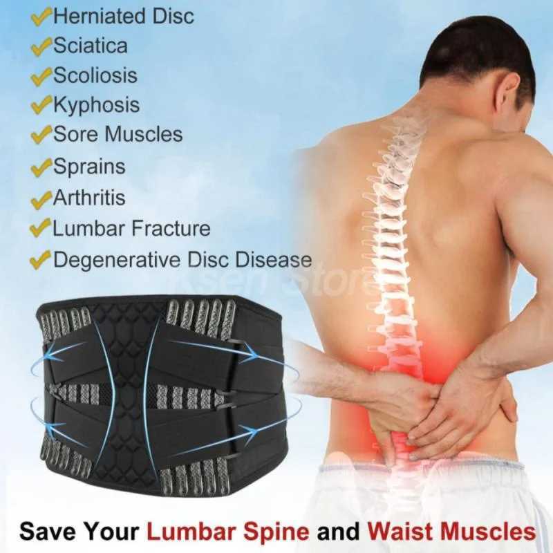 Elastic Waist Support Belt Upgraded Lower Back Support Traction Lumbar Spine Fitness Back Lumbar Support Herniated Disc Sciatica Y251025