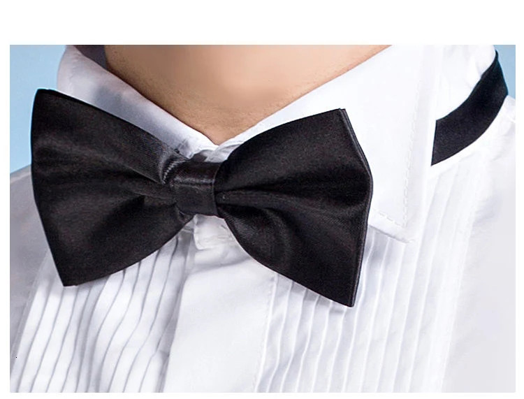 Classic Winged Collar Dress Shirt Mens Wingtip Tuxedo Formal Shirts with Red Black Bow Tie Party Dinner Wedding Bridegroom Tops 251023