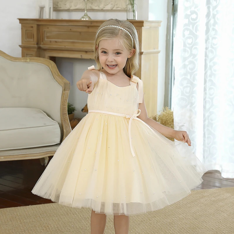 Baby Girl Tulle Dress Princess Party Tutu Fluffy Dress Flower Wedding Bridesmaid Evening Dress Toddler Kids Formal Gala Gown 251023