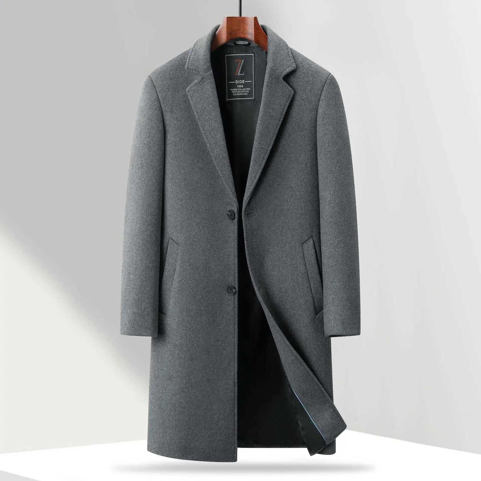 New Fashion Men Business Casual Wool Trench Coats British Style Cashmere Overcoats Quality Man Woolen Blends Long Jackets Size 3T251025