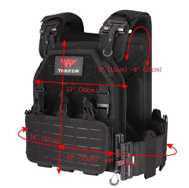 YAKEDA Light Weight Quick Rease Combat Plate Carrier 1000D Nylon Mol Chaco Tactico Tactical Vest Black Y251022