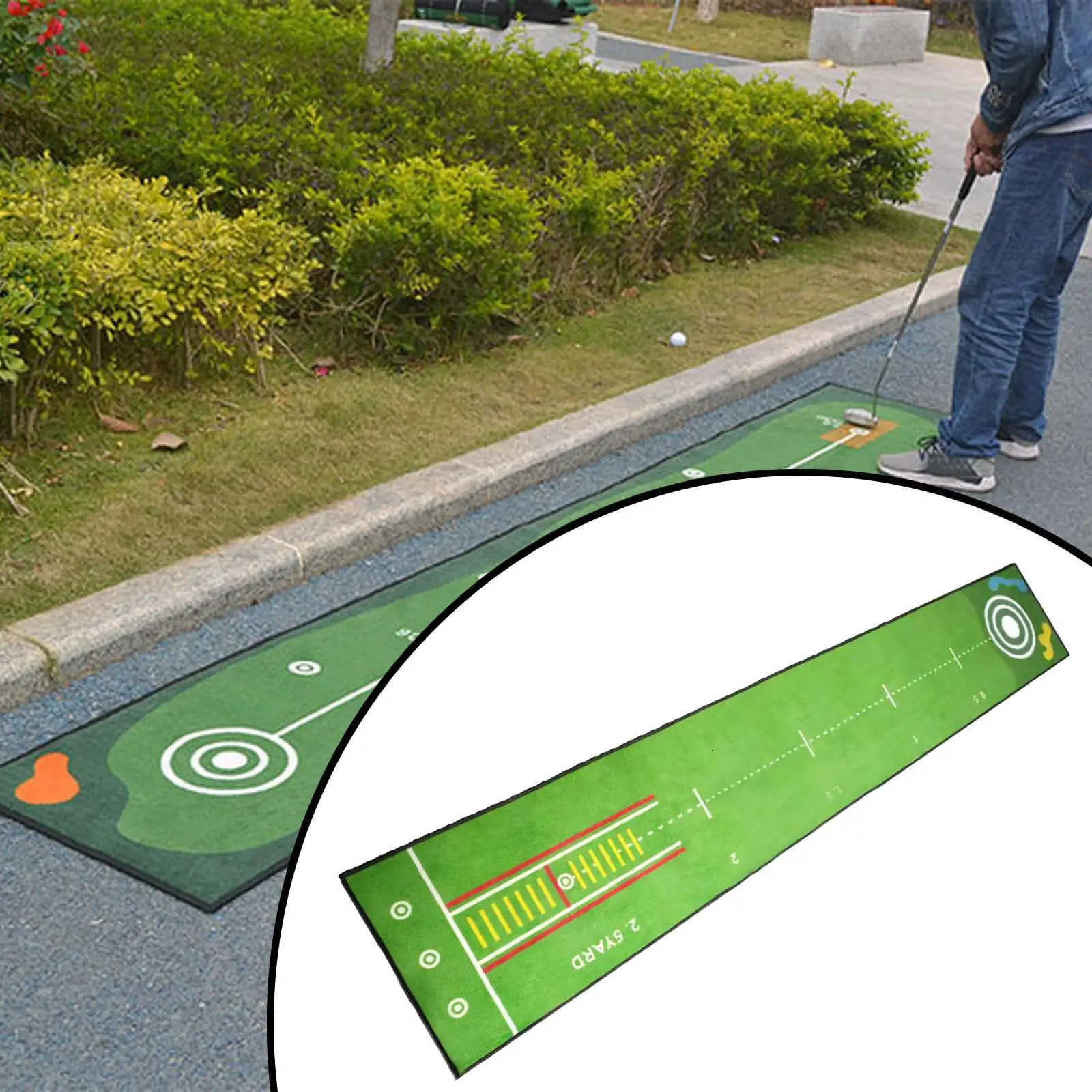 Golf Putting Mat Foldable Golf Training Putting Practice Detection Lightweight Golf Accessories for Golfer Park Home Office 251024
