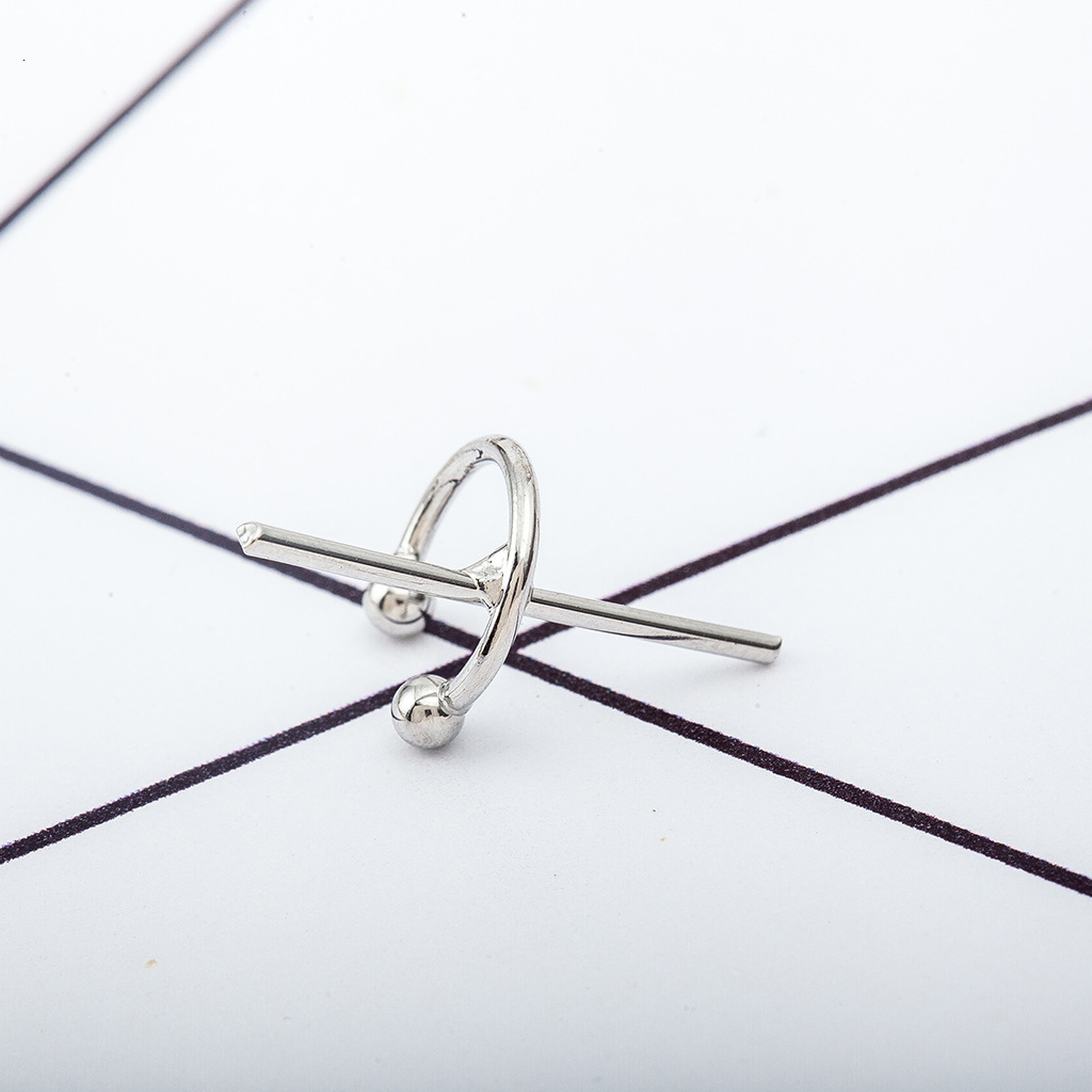Accessories Personality Geometric C-shaped Cross Cuff Non-pierced Clip Ear Jewelry