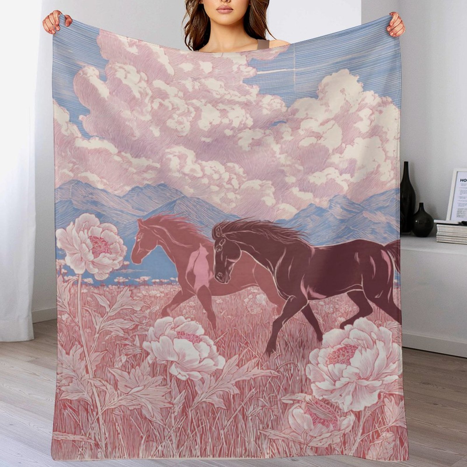 H Designer Horse blanket blanket throw cashmere vibration blanket copert Home Travel Throw Summer Air Conditioner Beach home bedding blankets throws H