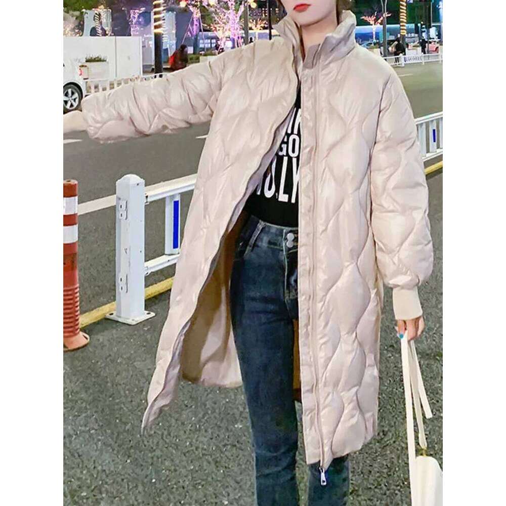 Coat For Women Women's Long Standing Collar 2022 New Korean Bright Face Over Knee Jacket Winter Parka Coats Designer Women