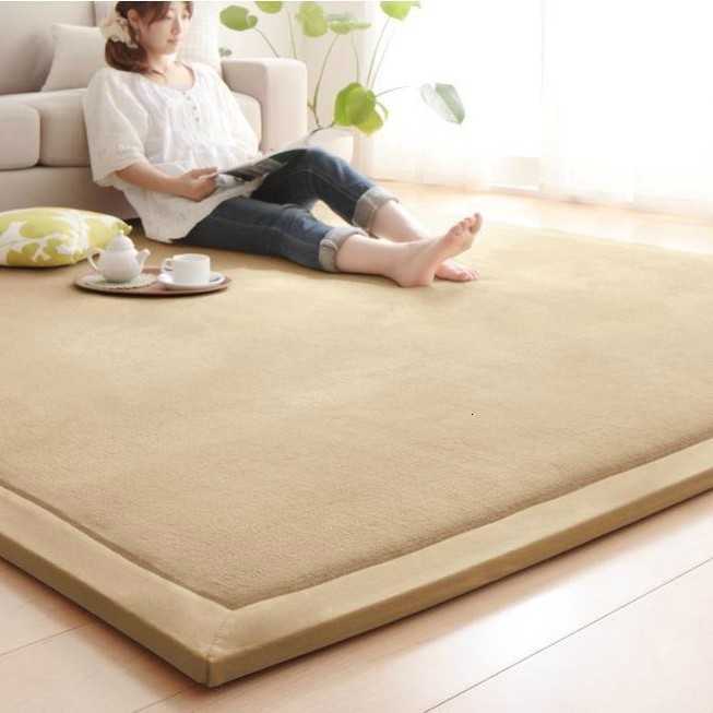 thick tatami floor mats for bedroom sofa living room carpet childrens crawling fall protection mat bedside blanket C919 S1029 H260226