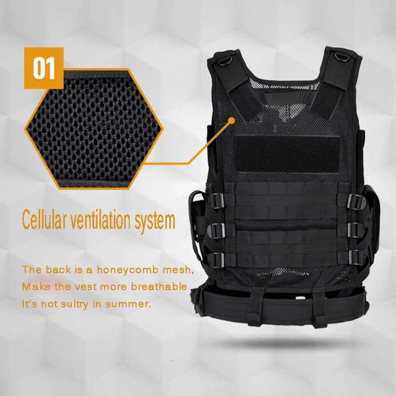 Adjustab Tactical Vest Multiket CS Game Airsoft Training Hunting Vest Accories Hunting Security Clothes Swat Y251022