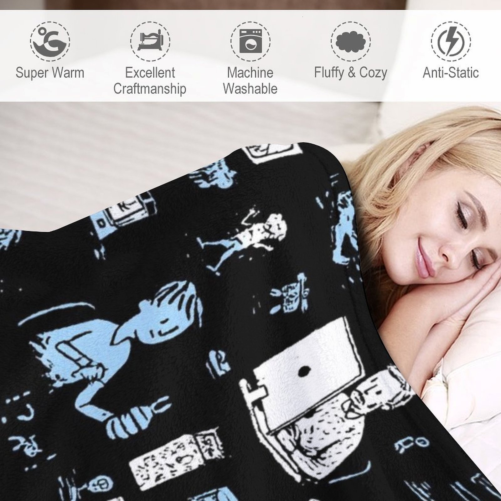 Designer Blackboard blanket blanket throw cashmere vibration blanket copert Home Travel Throw Summer Air Conditioner Beach home bedding blankets throw