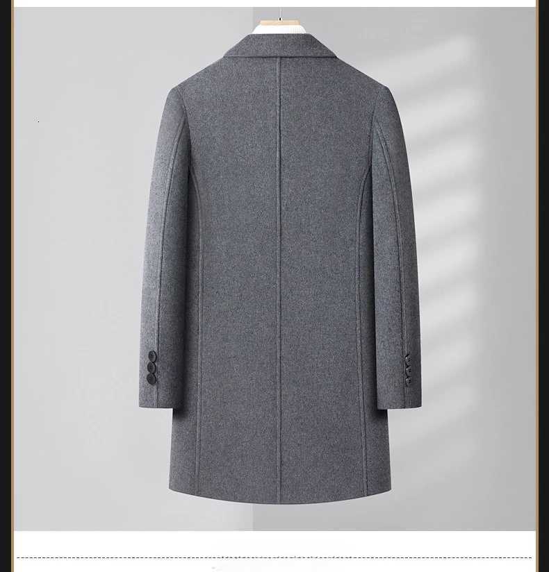 Men Business Casual Double Sided Woolen Coats Cashmere Trench Coats Winter Overcoats Quality Man Warm Wool Blends Long Jackets 4T251025